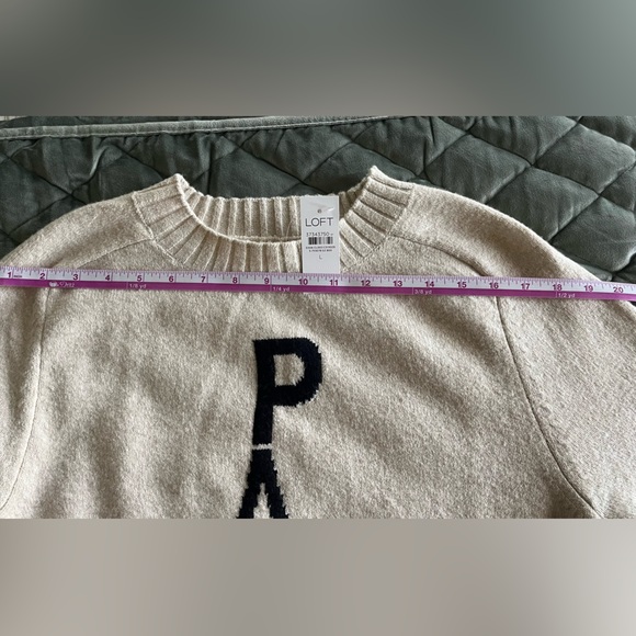 NWT Loft sweater. Paris. Size L - Picture 6 of 9